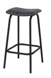 BARSTOOL LEATHER GREY STITCHED - CHAIRS, STOOLS